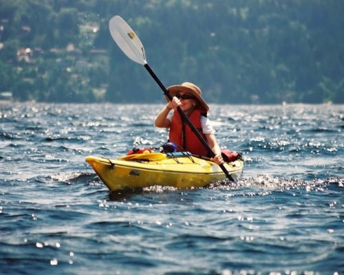 Kayaking at Sechelt inlet